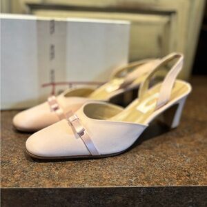 Talbots Blush Pink Slingback Heels